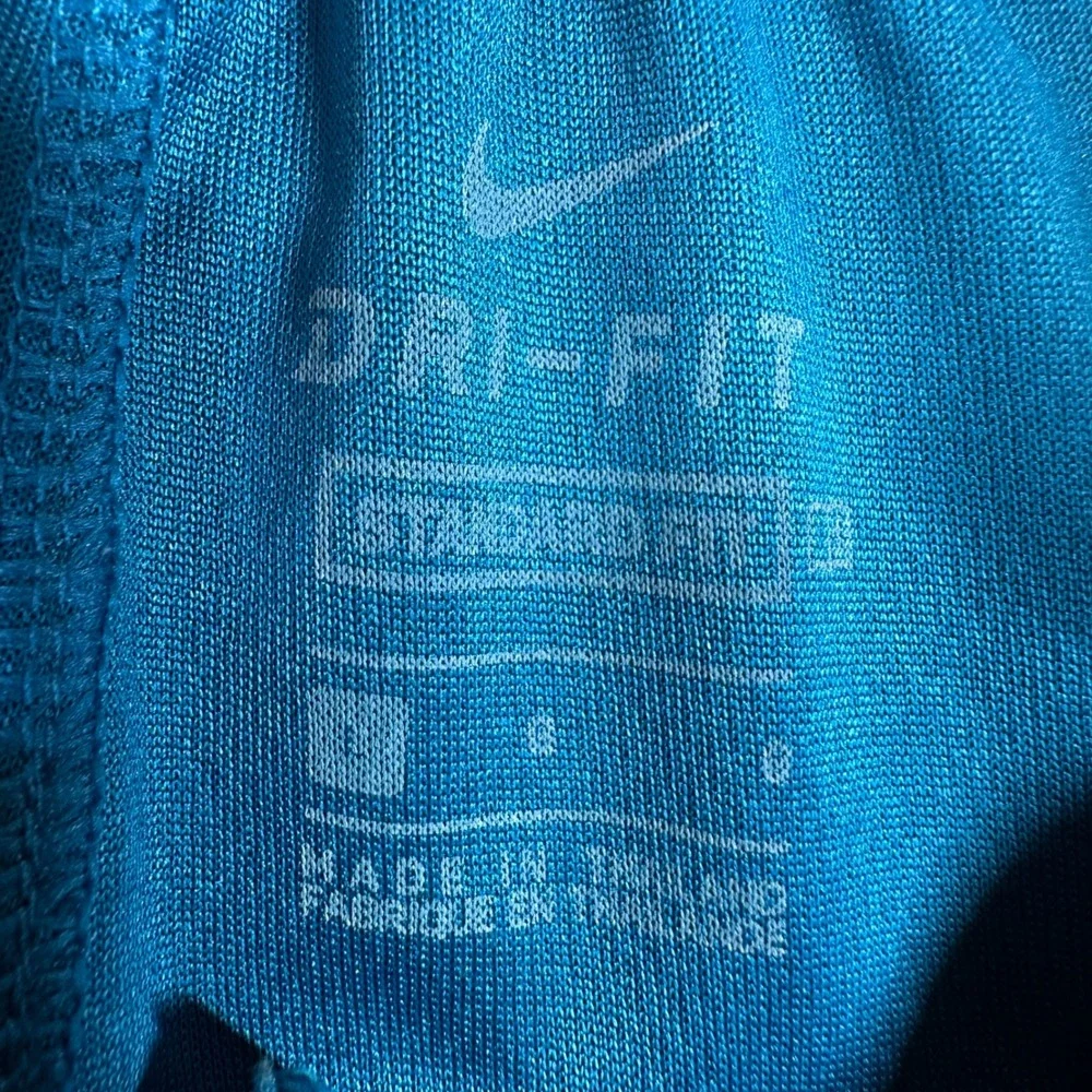 Nike Dri-FIT Shorts Large Teal Blue Neon Yellow Graphic Athletic Basketball Kids